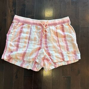 Gap Pink and White Striped Shorts XL